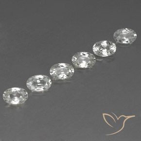 Gemme di Zircone Bianco naturale da 4.52 ct, Ovale, VVS