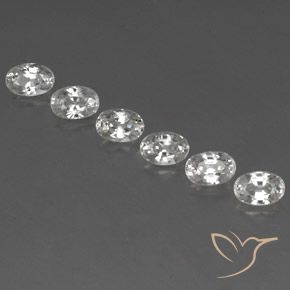 5.04ctw Naturale Bianco Zircone, Ovale, VVS-VS