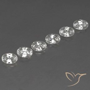 Gemme di Zircone Bianco naturale da 5.04 ct, Ovale, VVS-VS