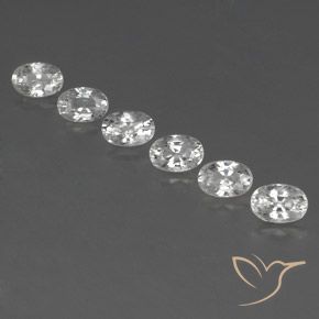 Gemme di Zircone Bianco naturale da 5.31 ct, Ovale, VVS-VS