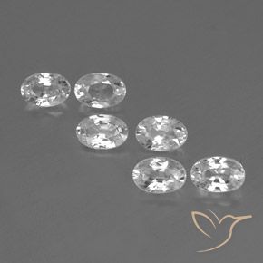 4.42ctw Naturale Bianco Zircone, Ovale, VVS-VS