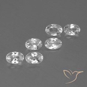 Gemme di Zircone Bianco naturale da 4.42 ct, Ovale, VVS-VS