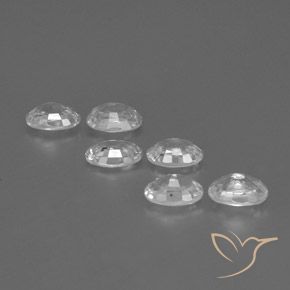 Gemme di Zircone Bianco naturale da 4.42 ct, Ovale, VVS-VS