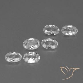 Gemme di Zircone Bianco naturale da 3.74 ct, Ovale, VVS-VS