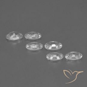 Gemme di Zircone Bianco naturale da 3.74 ct, Ovale, VVS-VS