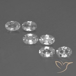 4.31ctw Naturale Bianco Zircone, Ovale, VVS-VS