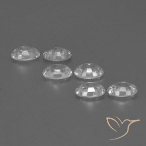 Gemme di Zircone Bianco naturale da 4.31 ct, Ovale, VVS-VS