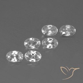 Gemme di Zircone Bianco naturale da 4.57 ct, Ovale, VVS-VS