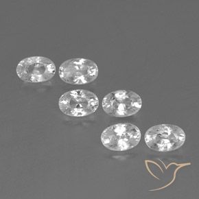 4.60ctw Naturale Bianco Zircone, Ovale, VVS-VS