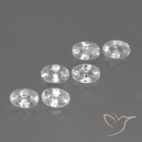 Gemme di Zircone Bianco naturale da 4.60 ct, Ovale, VVS-VS