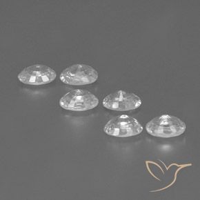 Gemme di Zircone Bianco naturale da 4.60 ct, Ovale, VVS-VS