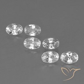 5.35ctw Naturale Bianco Zircone, Ovale, VVS-VS