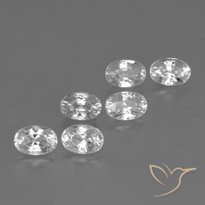 Gemme di Zircone Bianco naturale da 5.35 ct, Ovale, VVS-VS