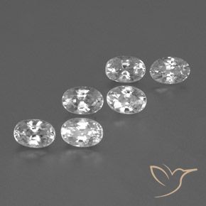 Gemme di Zircone Bianco trasparente naturale da 5.07 ct, Ovale, VVS-VS