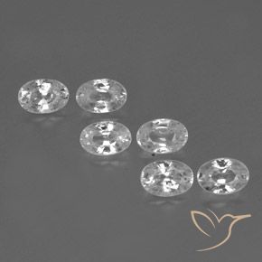 4.47ctw Naturale Bianco trasparente Zircone, Ovale, VVS-VS
