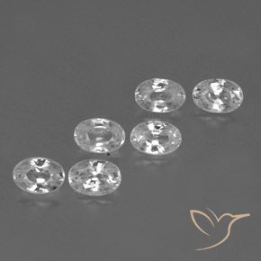 Gemme di Zircone Bianco trasparente naturale da 4.47 ct, Ovale, VVS-VS