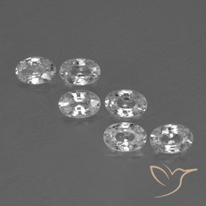 4.42ctw Naturale Bianco trasparente Zircone, Ovale, VVS-VS
