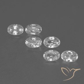4.47ctw Naturale Bianco trasparente Zircone, Ovale, VVS-VS