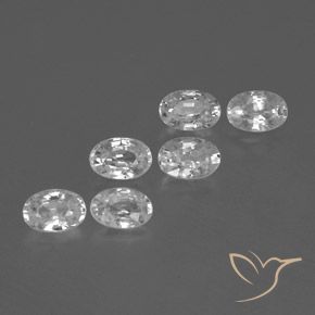 Gemme di Zircone Bianco trasparente naturale da 4.47 ct, Ovale, VVS-VS