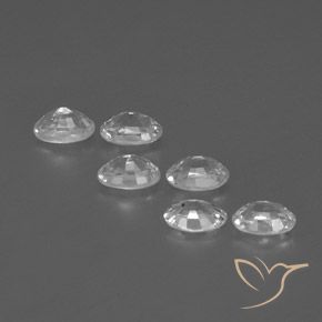 Gemme di Zircone Bianco trasparente naturale da 4.47 ct, Ovale, VVS-VS
