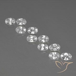 7.82ctw Naturale Bianco trasparente Zircone, Ovale, VVS-VS