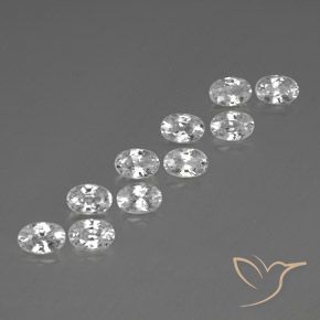 Gemme di Zircone Bianco trasparente naturale da 7.82 ct, Ovale, VVS-VS