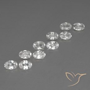 Gemme di Zircone Bianco naturale da 6.77 ct, Ovale, VVS-VS