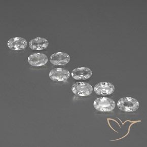 6.87ctw Naturale Bianco Zircone, Ovale, VVS-VS
