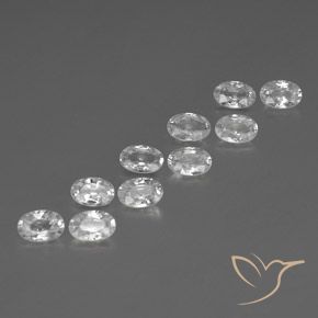 Gemme di Zircone Bianco naturale da 6.87 ct, Ovale, VVS-VS
