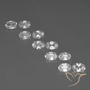 7.05ctw Naturale Bianco Zircone, Ovale, VVS-VS