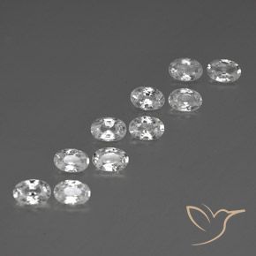 Gemme di Zircone Bianco naturale da 7.05 ct, Ovale, VVS-VS
