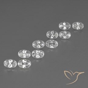 Gemme di Zircone Bianco naturale da 9.01 ct, Ovale, VVS-VS