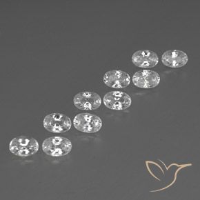 Gemme di Zircone Bianco naturale da 8.29 ct, Ovale, VVS-VS
