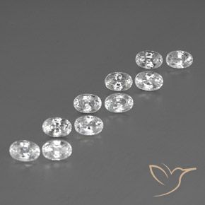 Gemme di Zircone Bianco naturale da 8.84 ct, Ovale, VVS-VS