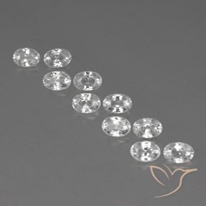 8.30ctw Naturale Bianco Zircone, Ovale, VVS-VS
