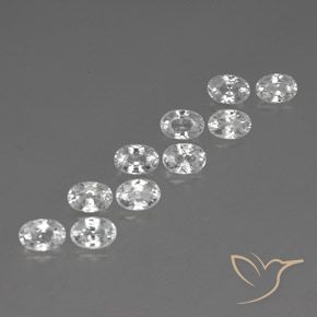 Gemme di Zircone Bianco naturale da 8.30 ct, Ovale, VVS-VS