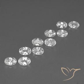 Gemme di Zircone Bianco naturale da 7.20 ct, Ovale, VVS-VS