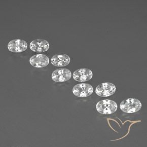 7.94ctw Naturale Bianco Zircone, Ovale, VVS-VS