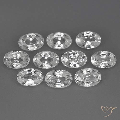 Gemme di Zircone Bianco naturale da 7.54 ct, Ovale, VVS-VS