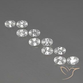 8.14ctw Naturale Bianco Zircone, Ovale, VVS-VS