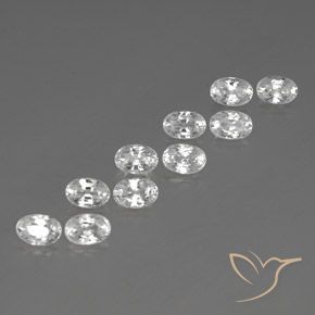 Gemme di Zircone Bianco naturale da 8.14 ct, Ovale, VVS-VS