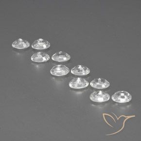 Gemme di Zircone Bianco naturale da 8.14 ct, Ovale, VVS-VS