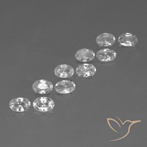 Gemme di Zircone Bianco naturale da 6.86 ct, Ovale, VVS-VS