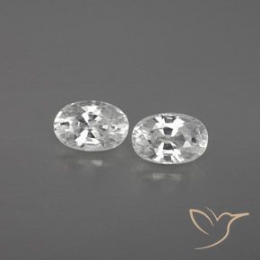 Zircone naturale bianco da 1,62 ct, taglio ovale, VVS