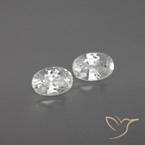 Zircone naturale bianco da 1,62 ct, taglio ovale, VVS
