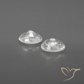 Zircone naturale bianco da 1,62 ct, taglio ovale, VVS
