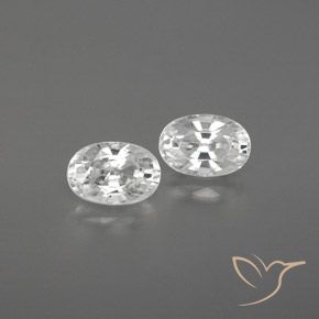 1.71ctw Naturale Bianco Zircone, Ovale, VVS