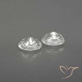 Gemme di Zircone Bianco naturale da 1.71 ct, Ovale, VVS