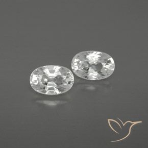 1.75ctw Naturale Bianco Zircone, Ovale, VVS