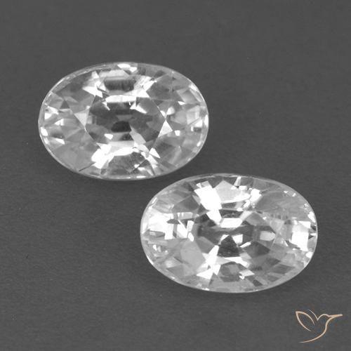1.72ctw Naturale Bianco Zircone, Ovale, VVS-VS